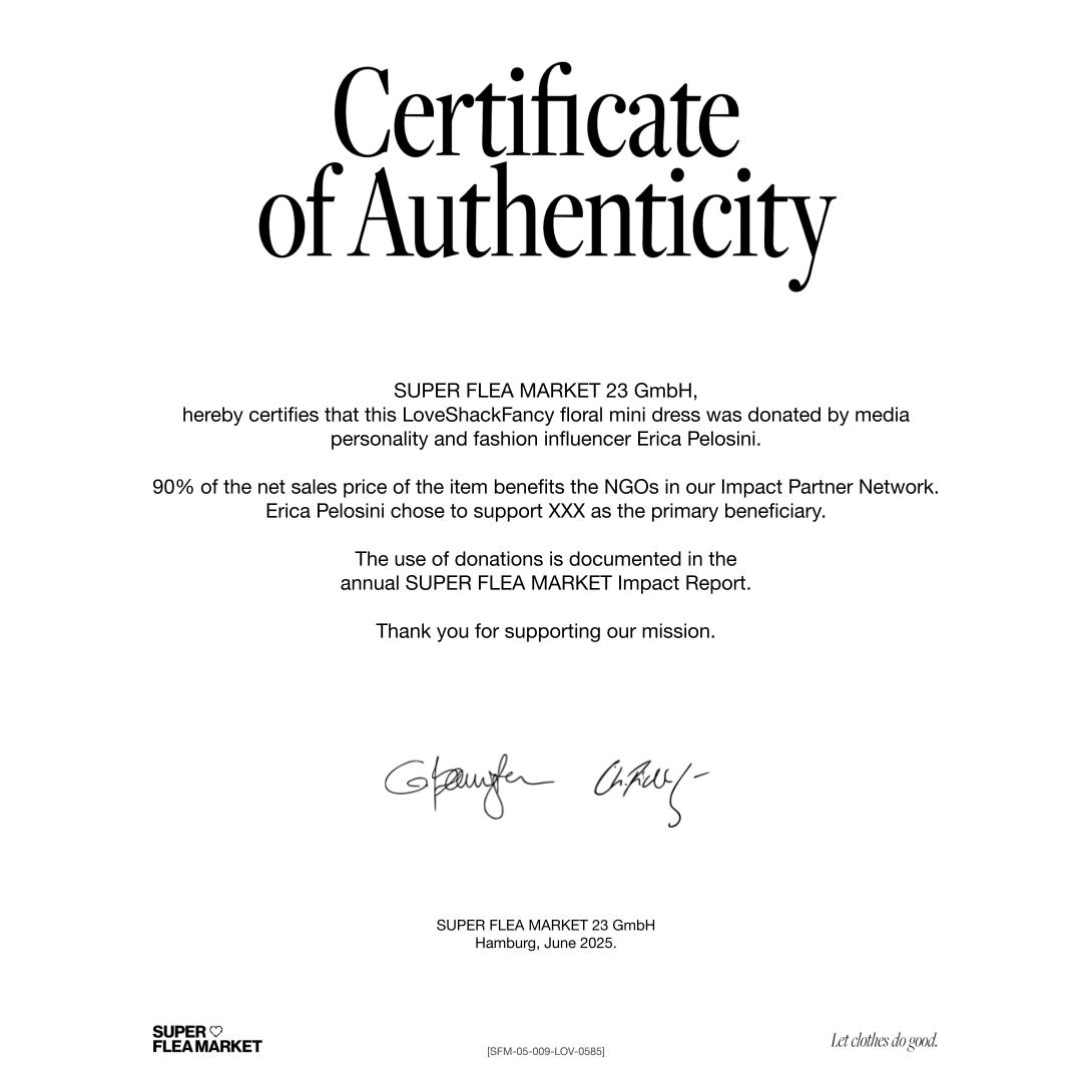 Super Flea Market+Love Shack Fancy+Pink bow dress+Erica Pelosini+certificate